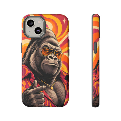 Velvet Groove iPhone Tough Case | Retro Disco Gorilla Art