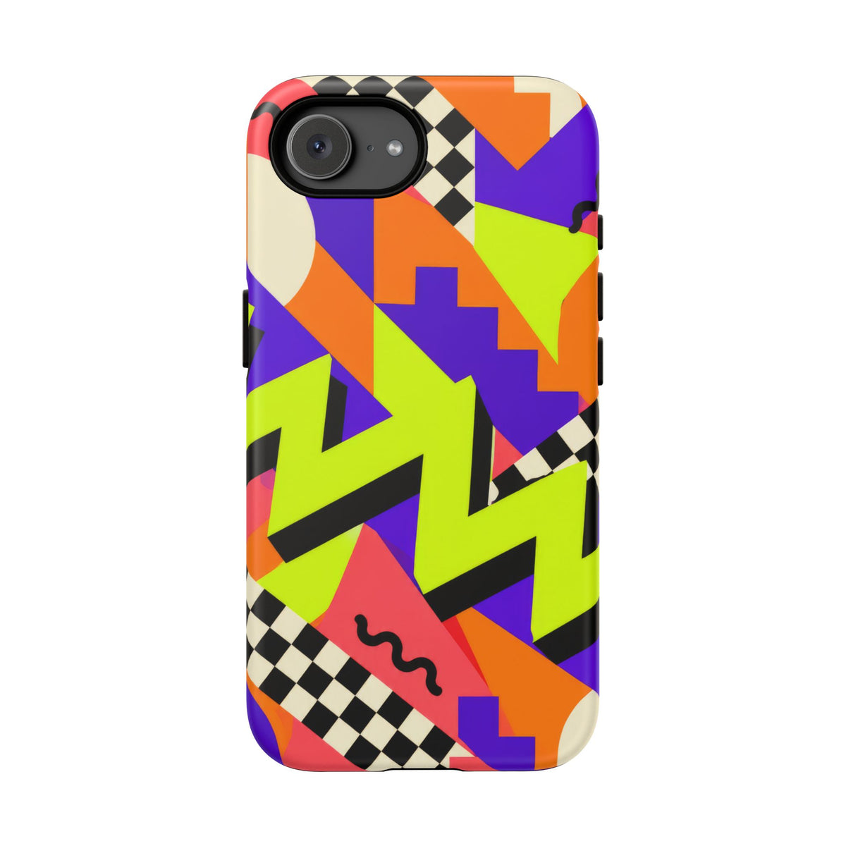 Acid Arcade iPhone Tough Case | Bright Retro Geometry