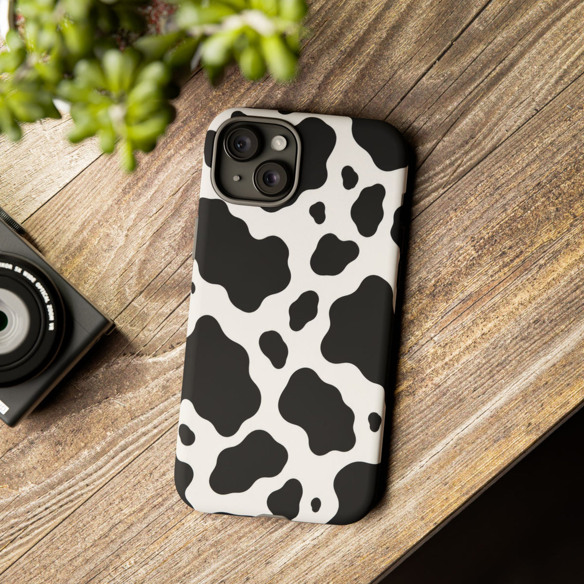 Classic Holstein iPhone Tough Case | Black & White Cow Print