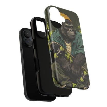 Concrete Jungle iPhone Tough Case | Skater Gorilla Illustration