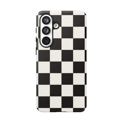 Classic Check Samsung Galaxy Tough Case | Black & White Checkerboard