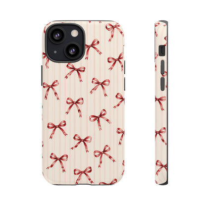 Red Bow iPhone Tough Case | Ribbon Waltz