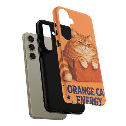 Orange Cat Energy Samsung Galaxy Tough Case