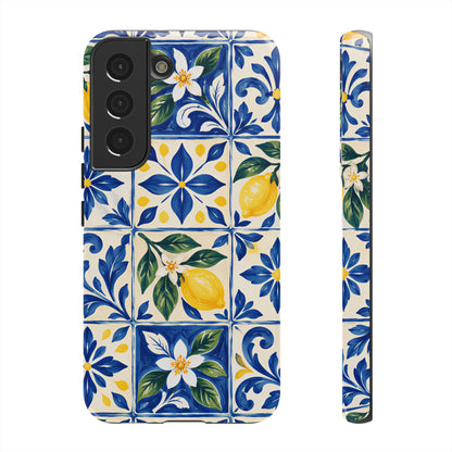 Blue Lemon Tile Samsung Galaxy Tough Case | Azulejo Orchard