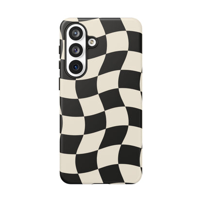 Liquid Check Samsung Galaxy Tough Case | Wavy Checkerboard