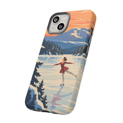 Lake Placid Skater — Winter Glide iPhone Tough Case