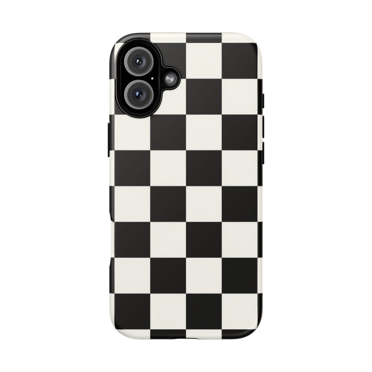 Classic Check iPhone Tough Case | Black & White Checkerboard