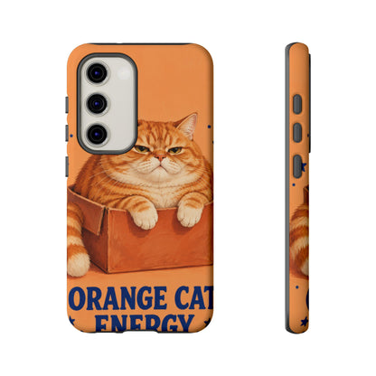 Orange Cat Energy Samsung Galaxy Tough Case