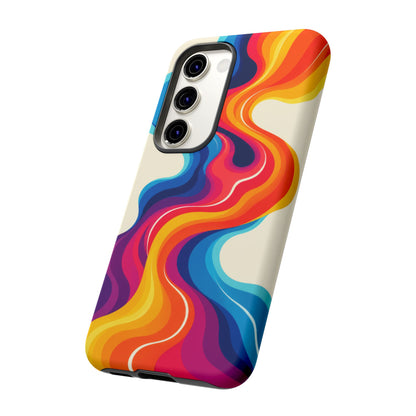 Chromatic Current Samsung Galaxy Tough Case | retro waves