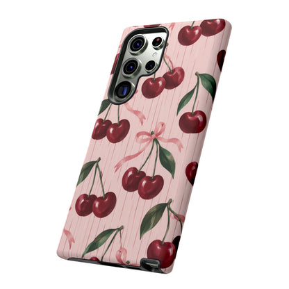 Cherry Ribbon Samsung Galaxy Tough Case | cherry print