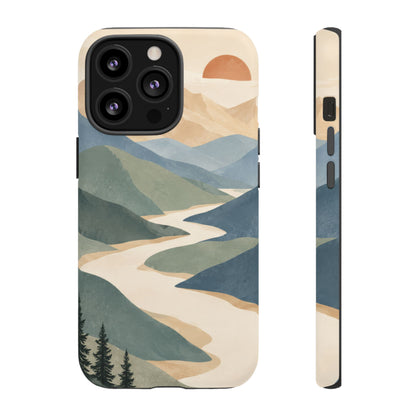 Quiet Pass iPhone Tough Case | mountain river