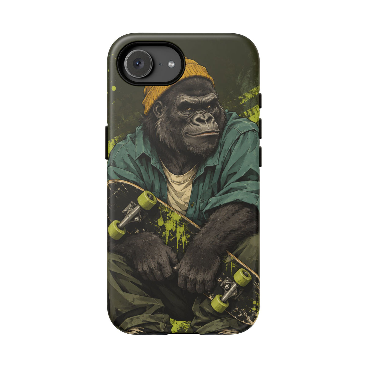 Concrete Jungle iPhone Tough Case | Skater Gorilla Illustration