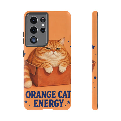 Orange Cat Energy Samsung Galaxy Tough Case