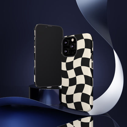 Liquid Check iPhone Tough Case | Wavy Checkerboard