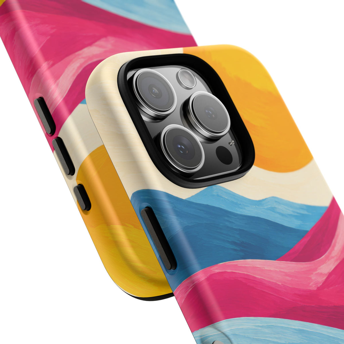 Golden Drift iPhone Tough Case | colorful hills