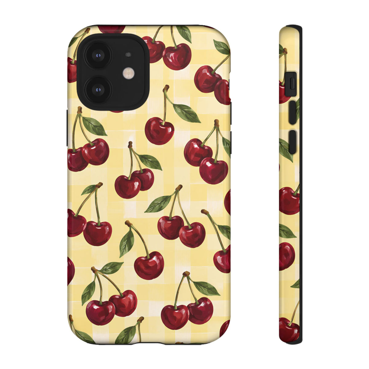 Cherry Gingham iPhone Tough Case | Cherry Picnic