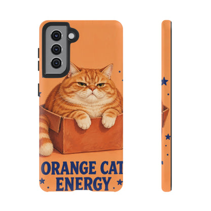 Orange Cat Energy Samsung Galaxy Tough Case