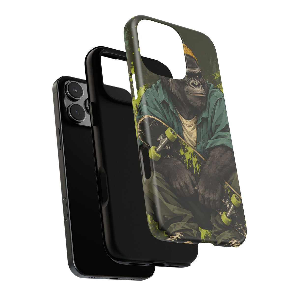 Concrete Jungle iPhone Tough Case | Skater Gorilla Illustration