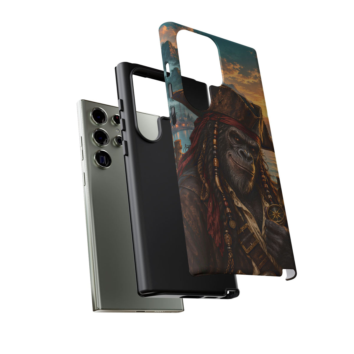 Pirate Gorilla Samsung Galaxy Tough Case | Captain Silverback