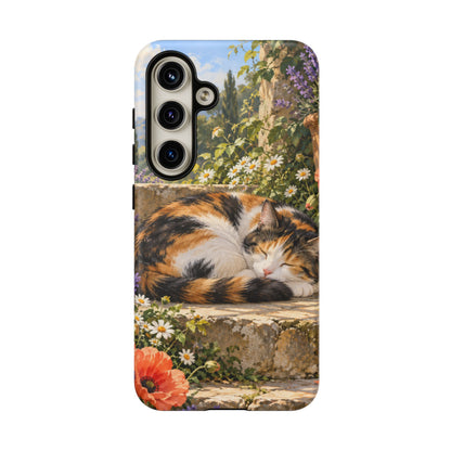Garden Nap Samsung Galaxy Tough Case | calico cat