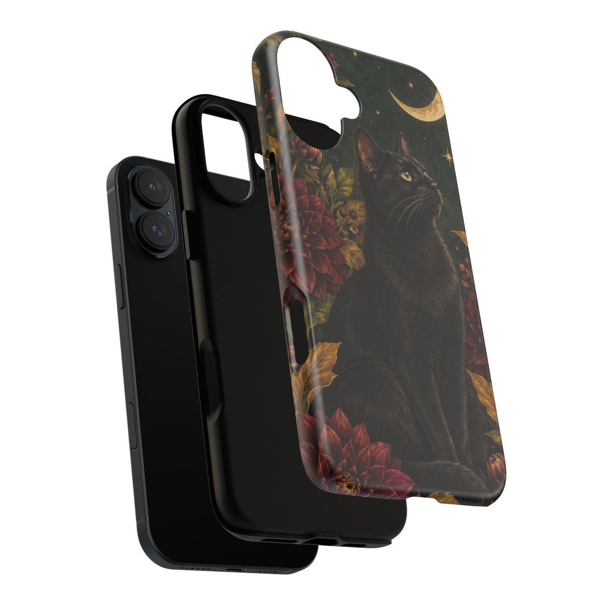 Midnight Familiar iPhone Tough Case | black cat