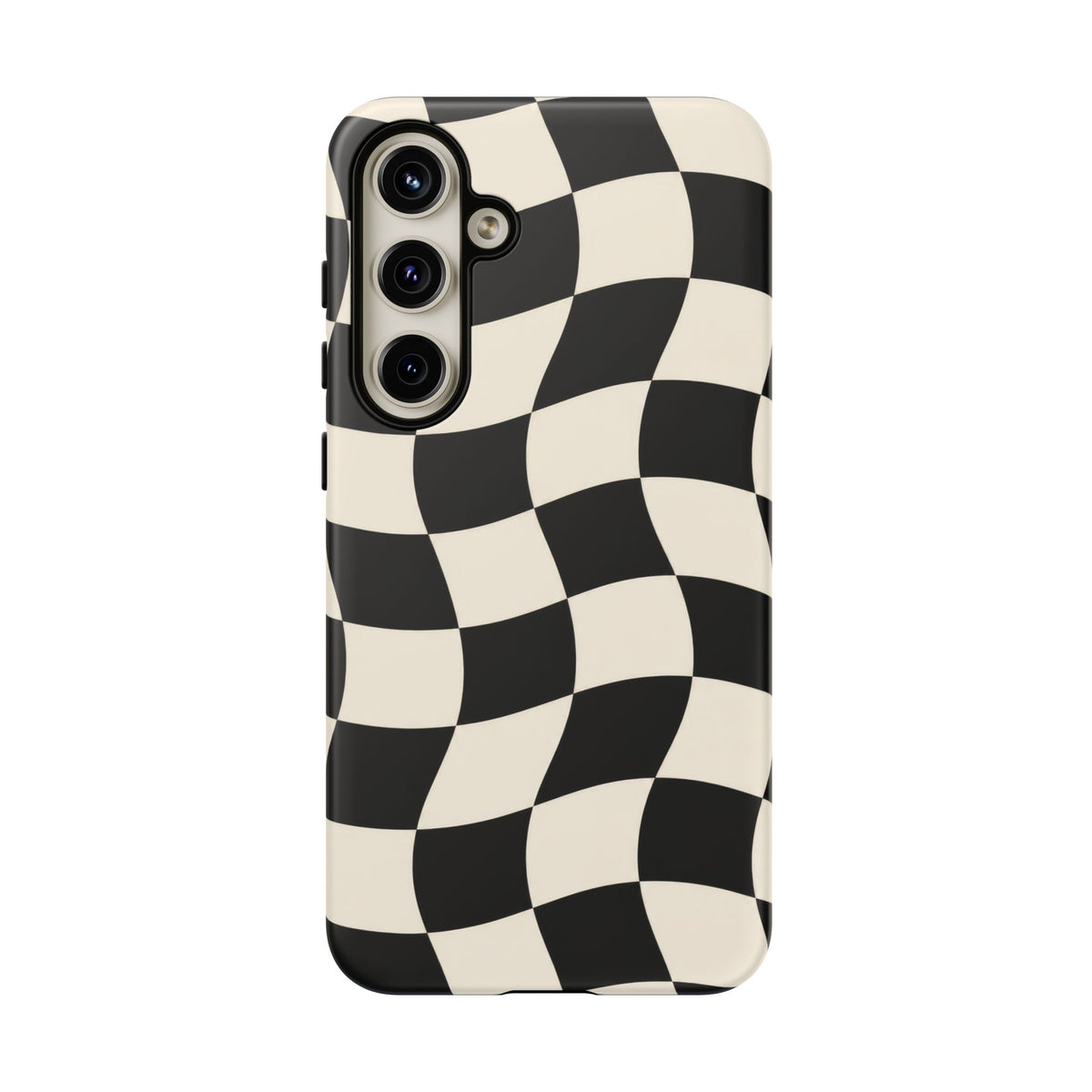 Liquid Check Samsung Galaxy Tough Case | Wavy Checkerboard