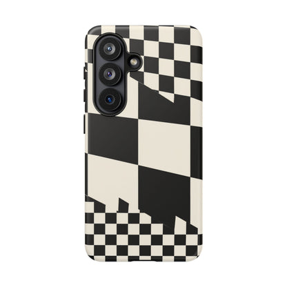 Check Shift Samsung Galaxy Tough Case | Black & White Checkerboard