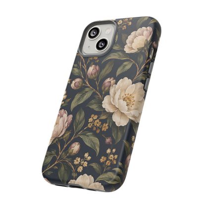Dark Floral iPhone Tough Case | Midnight Camellia
