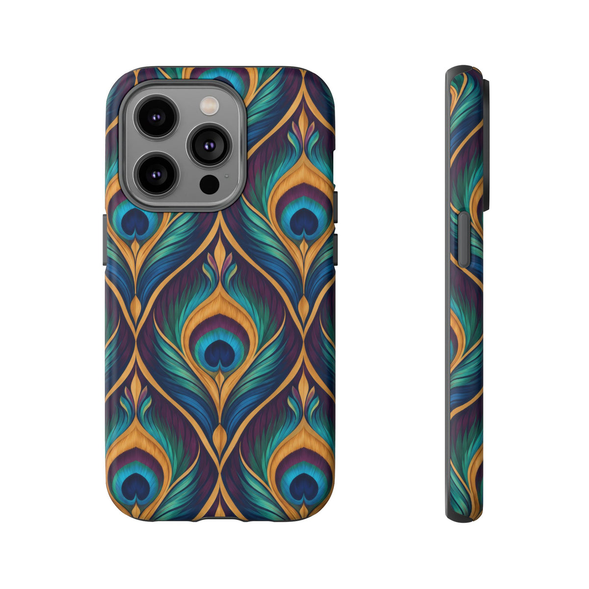 Peacock Nocturne iPhone Tough Case | art deco