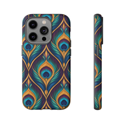 Peacock Nocturne iPhone Tough Case | art deco