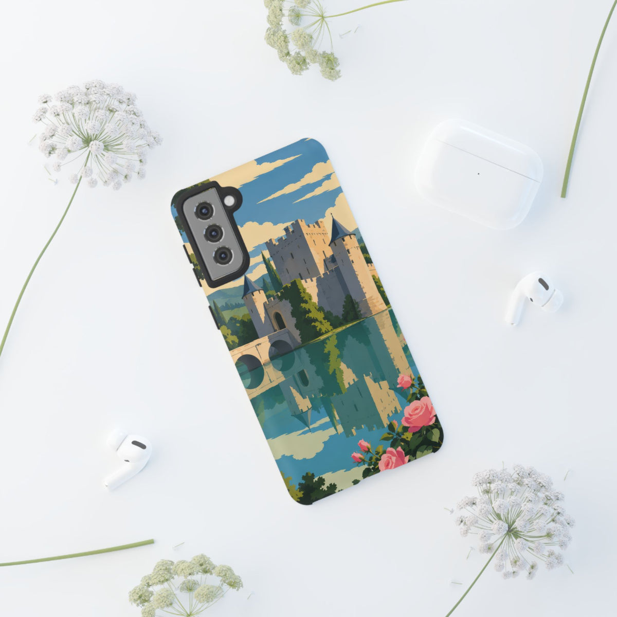 English Castle — Moat and Roses Samsung Galaxy Tough Case