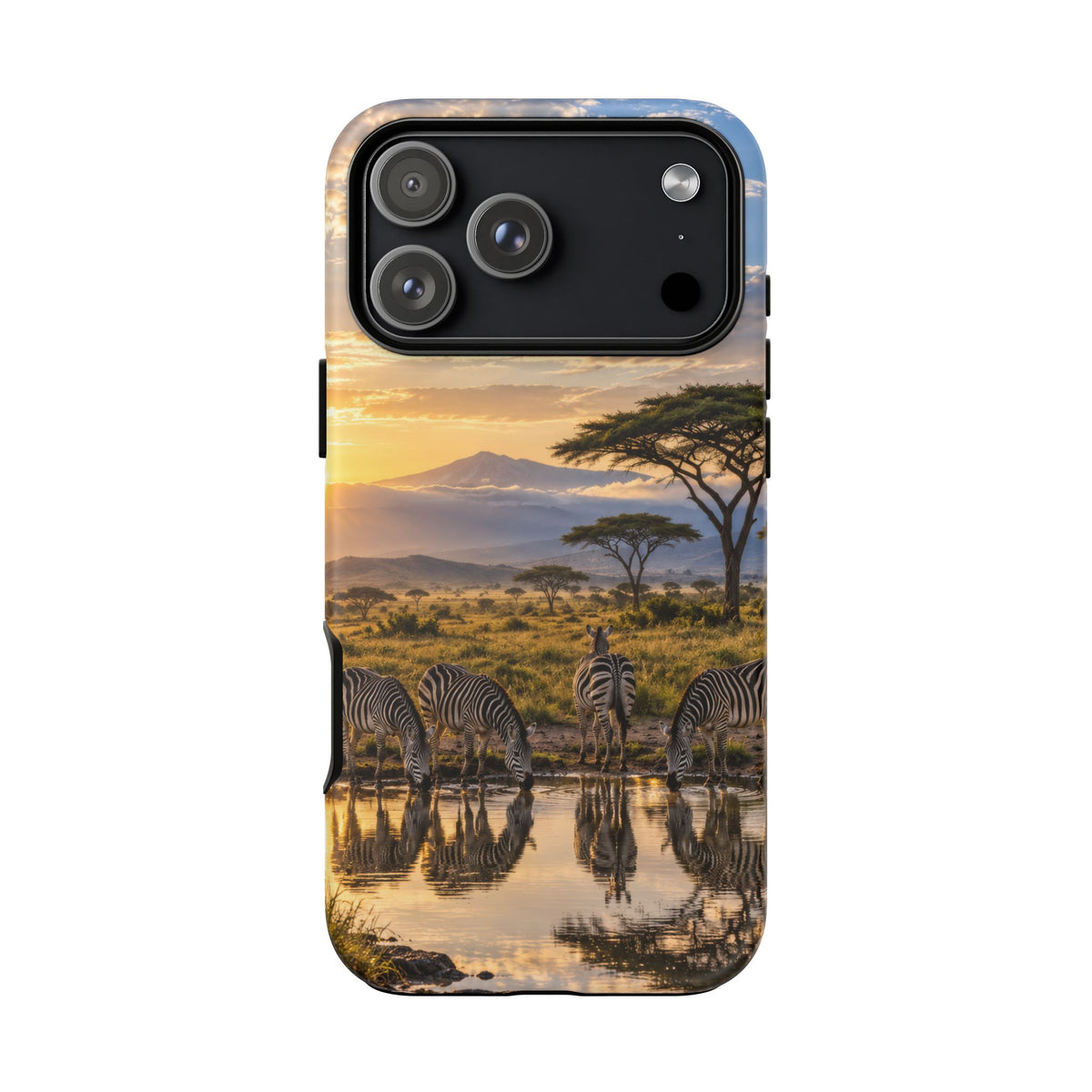Zebra Water Mirror iPhone Tough Case | zebra safari