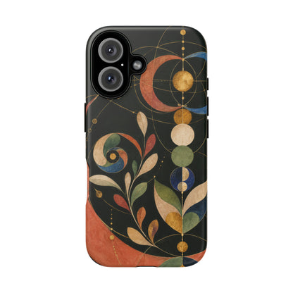 Orbital Garden iPhone Tough Case | Celestial Botanical Geometry
