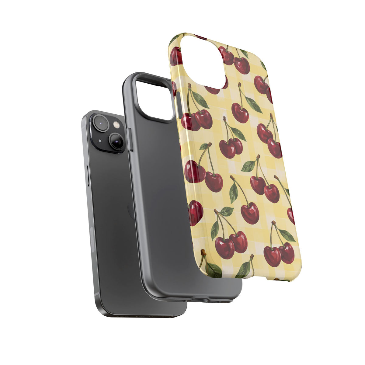 Cherry Gingham iPhone Tough Case | Cherry Picnic