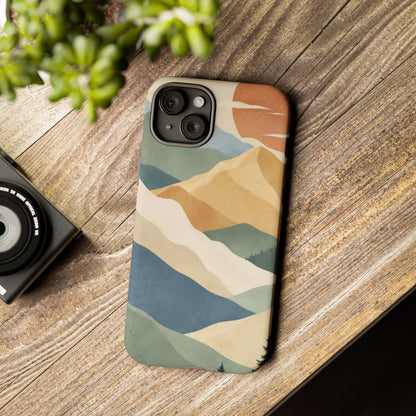 Sage Summit iPhone Tough Case | abstract mountains