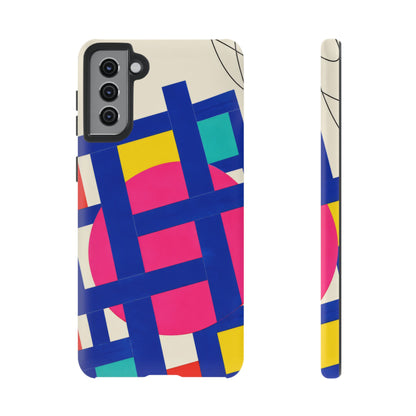 Chromatic Mischief Samsung Galaxy Tough Case | Geometric Color Block Art