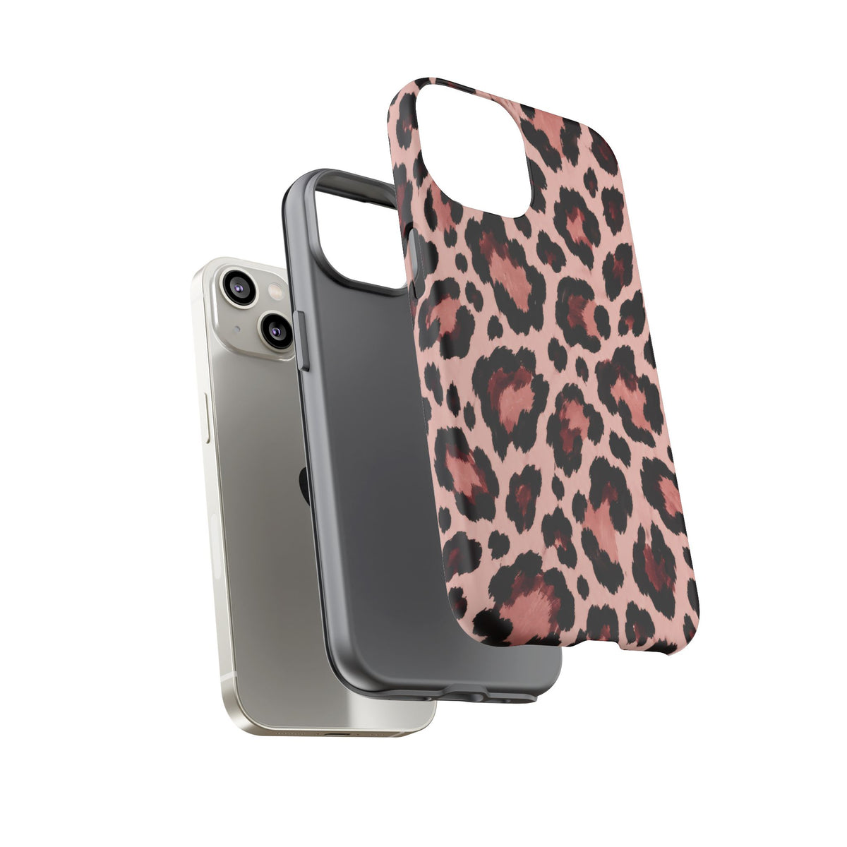 Wild Burgundy iPhone Tough Case | leopard print