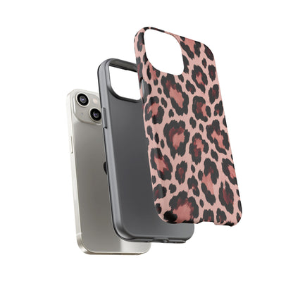 Wild Burgundy iPhone Tough Case | leopard print
