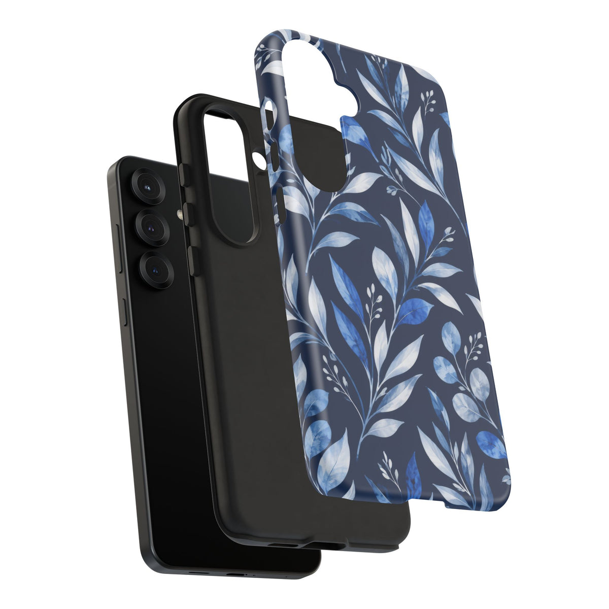 Blue Hour Botanical Samsung Galaxy Tough Case | Blue Botanical Leaf Pattern