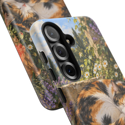 Garden Nap Samsung Galaxy Tough Case | calico cat
