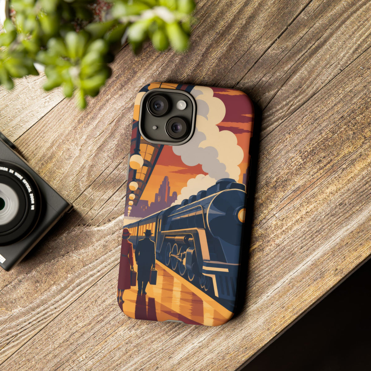 Travel by Train — Night Departure iPhone Tough Case | train travel