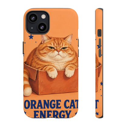 Orange Cat Energy iPhone Tough Case