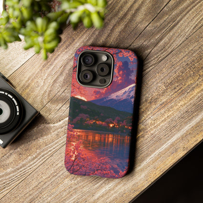 Sakura Lakeside Village iPhone Tough Phone Case