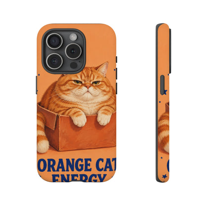 Orange Cat Energy iPhone Tough Case