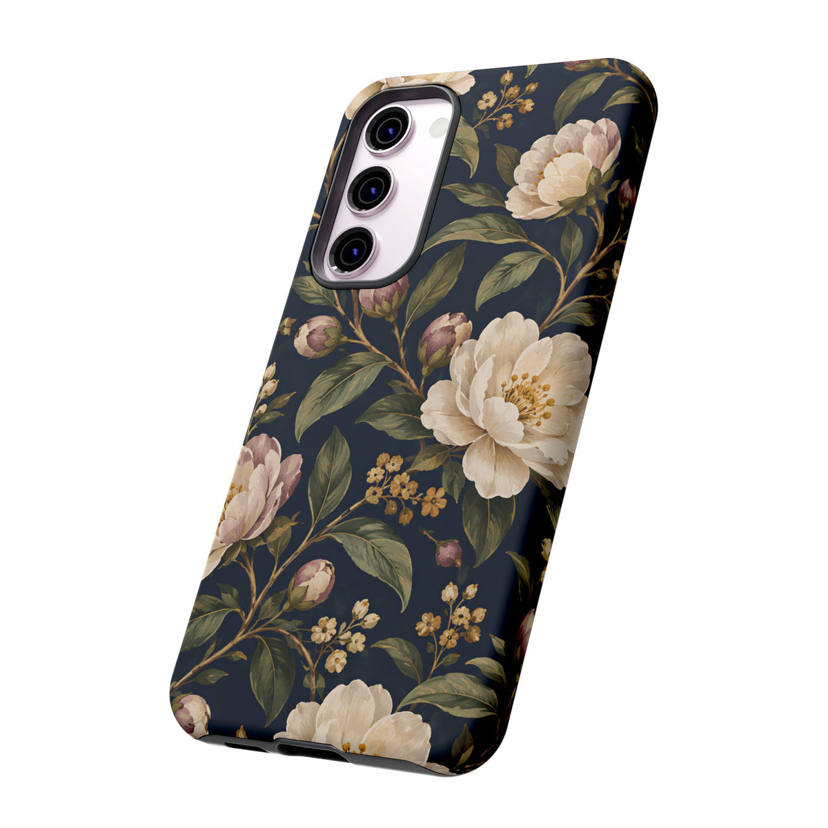 Dark Floral Samsung Galaxy Tough Case | Midnight Camellia