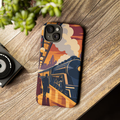 Travel by Train — Night Departure iPhone Tough Case | train travel