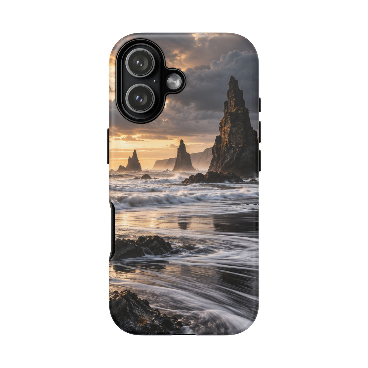 Black Sand and Silver iPhone Tough Case | black sand beach