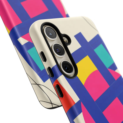 Chromatic Mischief Samsung Galaxy Tough Case | Geometric Color Block Art