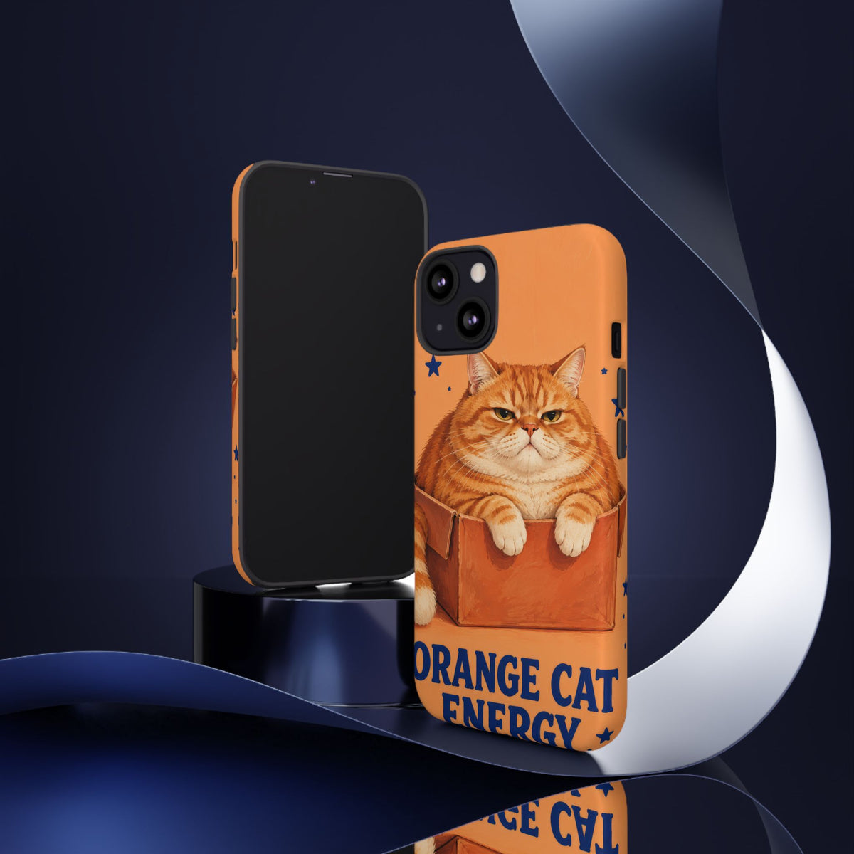 Orange Cat Energy iPhone Tough Case