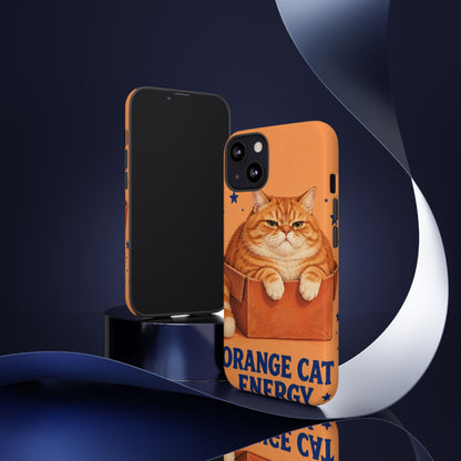 Orange Cat Energy iPhone Tough Case